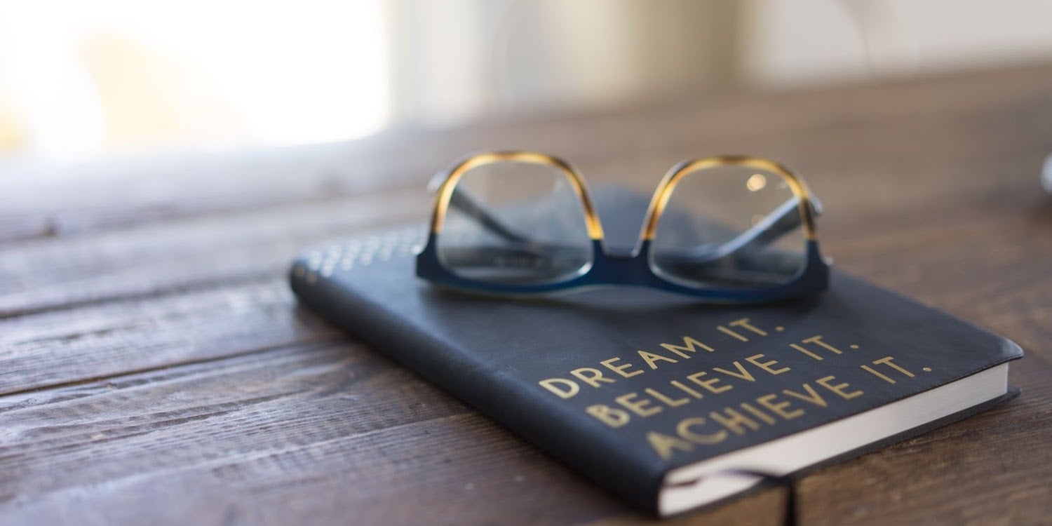 Glasses Sitting on Top of Book