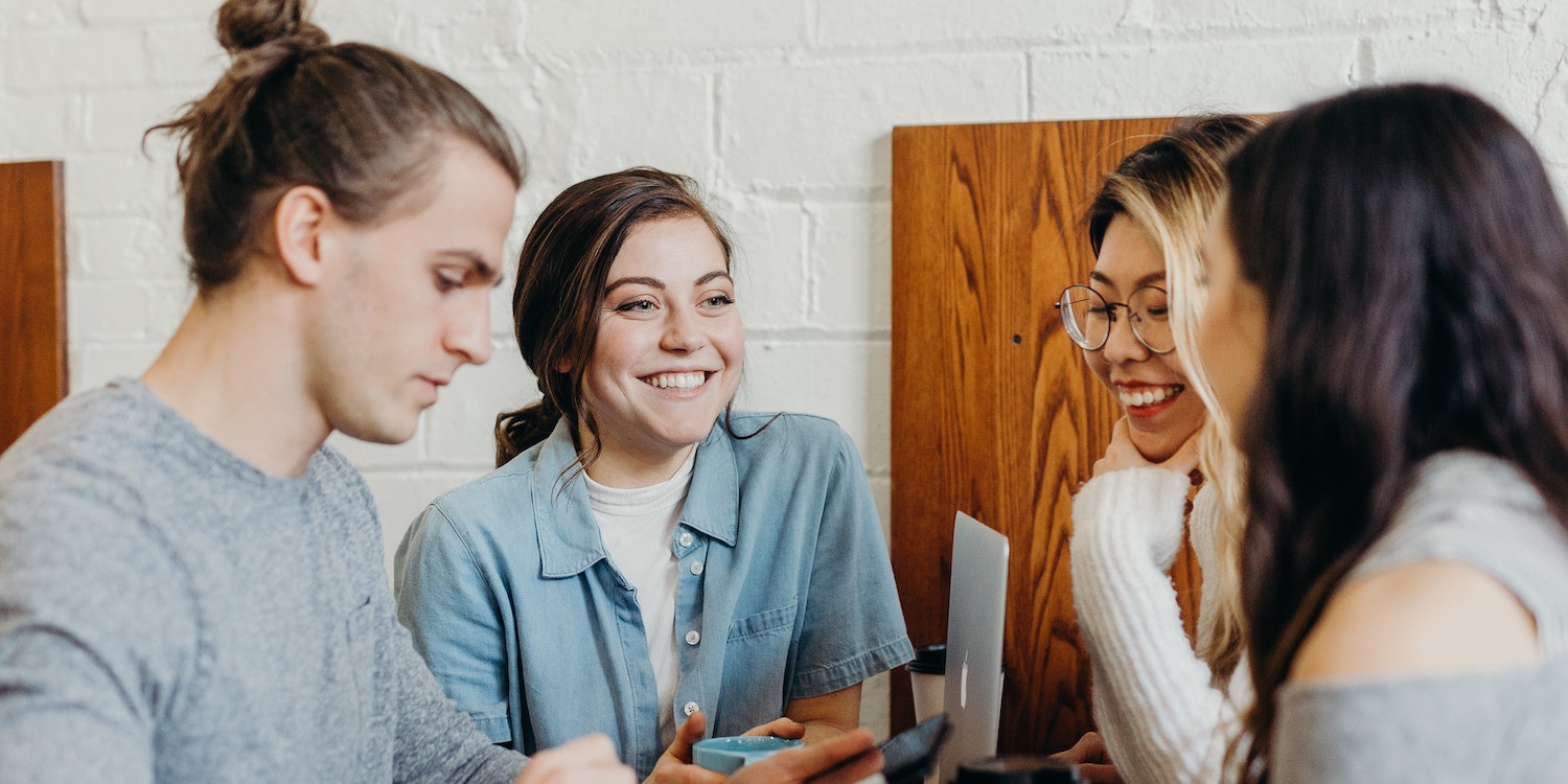 Young People In Meeting