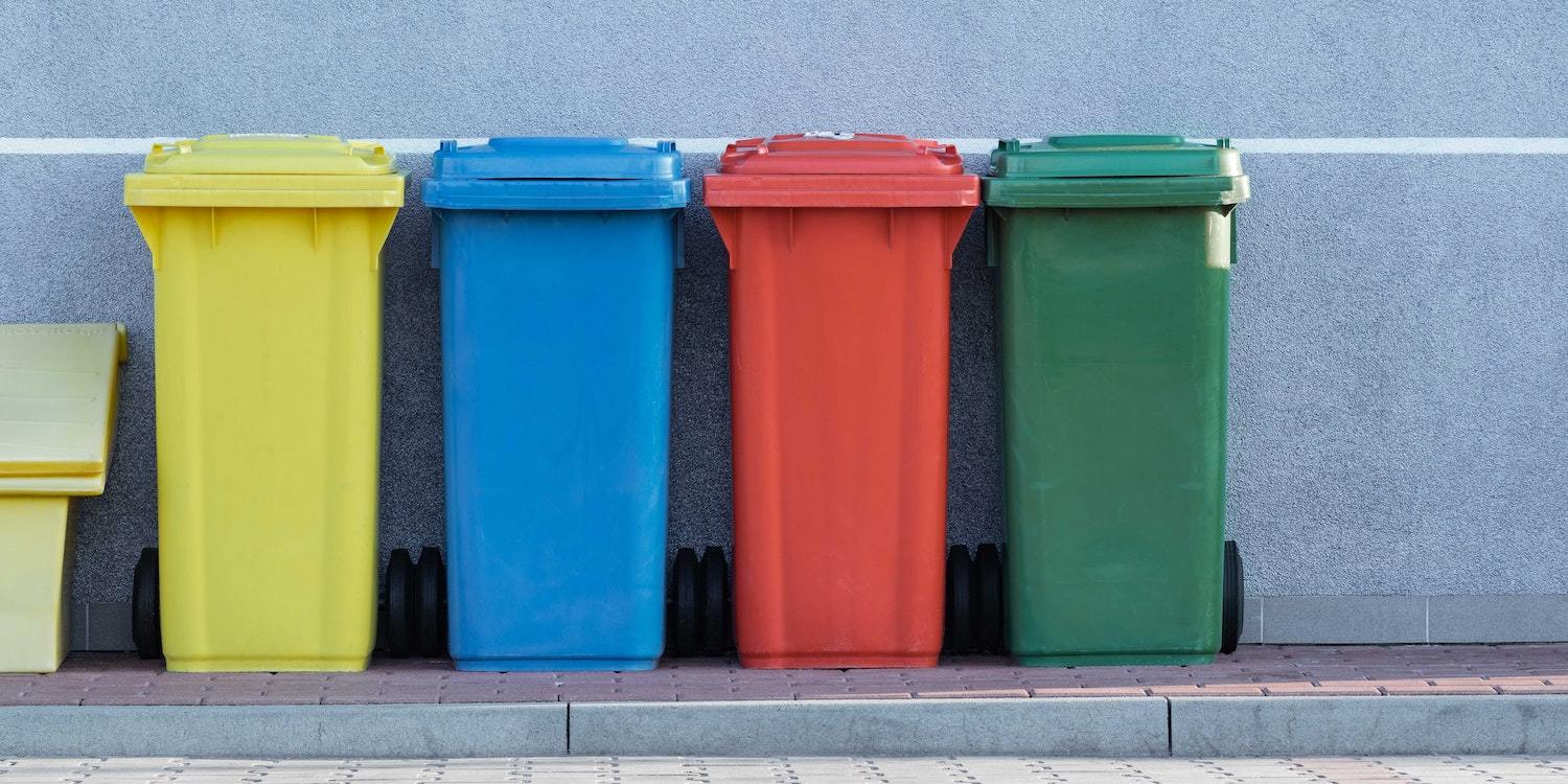 Colorful Recycling Bins