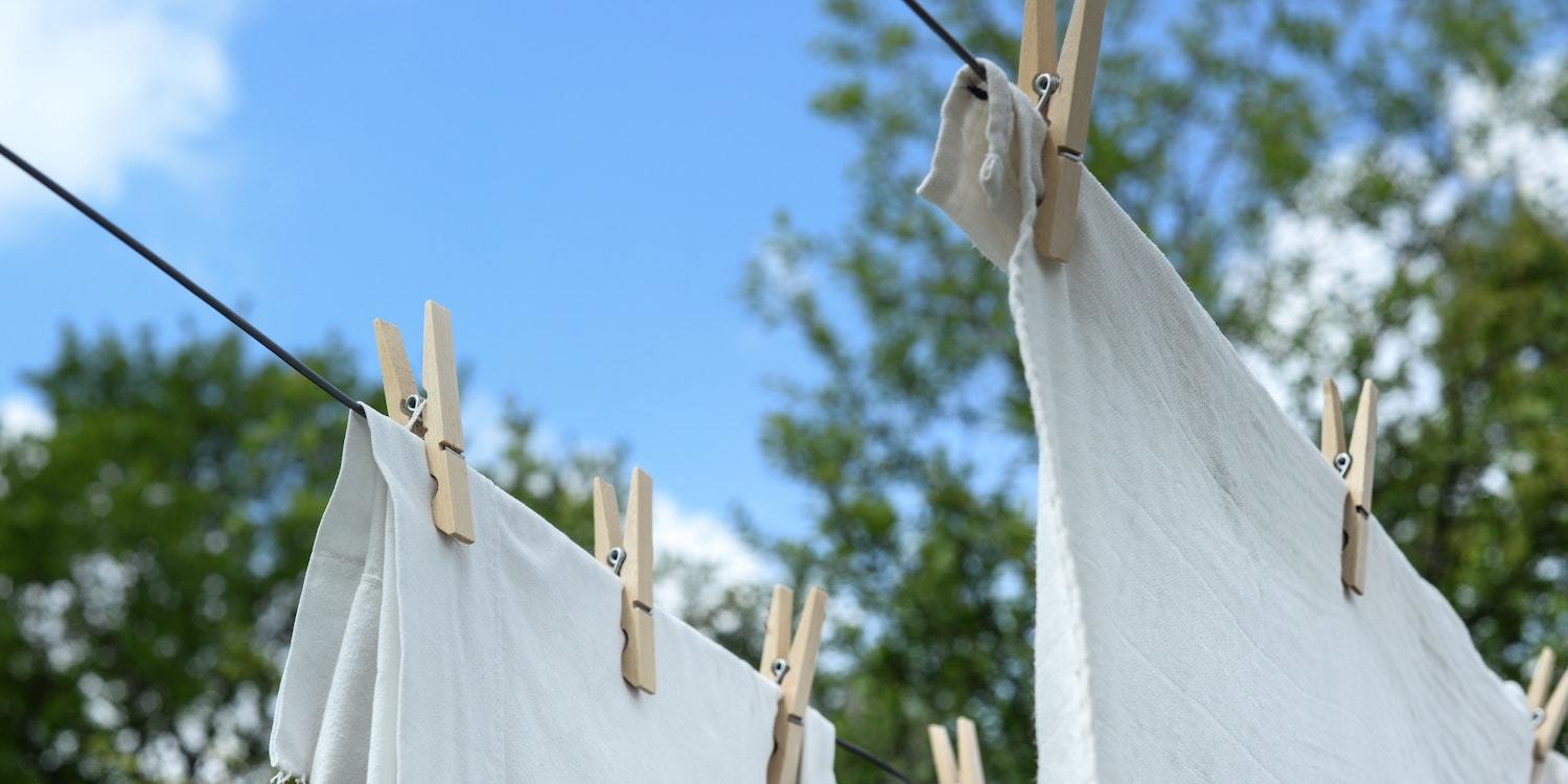 Laundry on the washing line