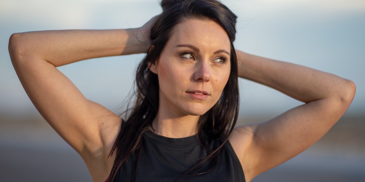 Woman with Arms in the Air