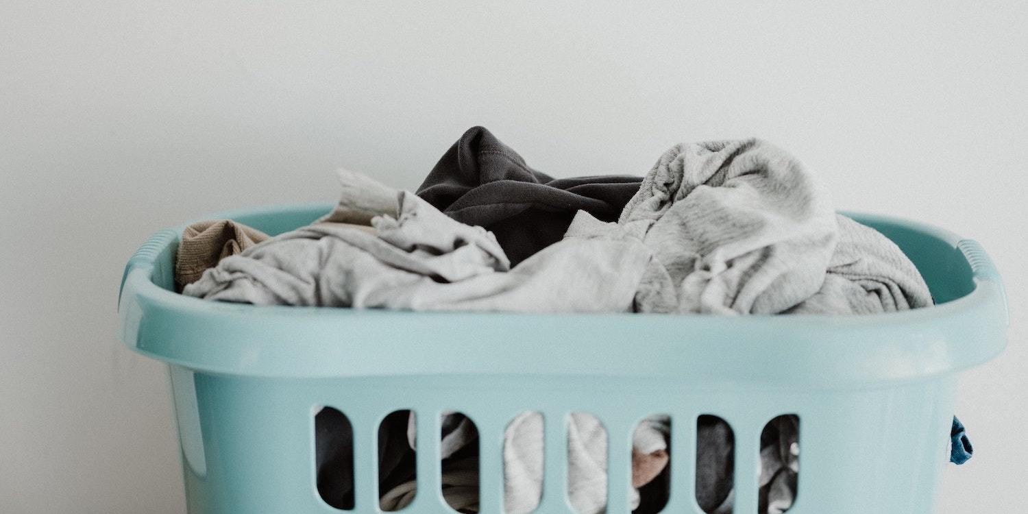Laundry Basket with Clothes