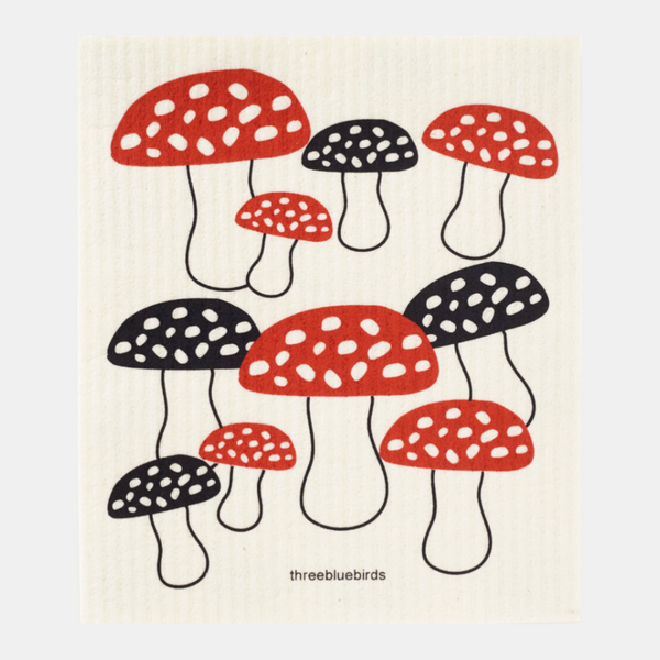 Swedish Dishcloth_Mushrooms